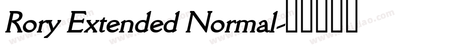 Rory Extended Normal字体转换